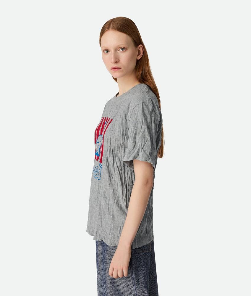 Bottega Veneta Camiseta de punto de algodón estampada con efecto arrugado Tienda