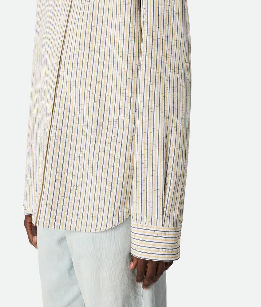 Bottega Veneta Camisa a rayas de algodón y lino Envío gratis