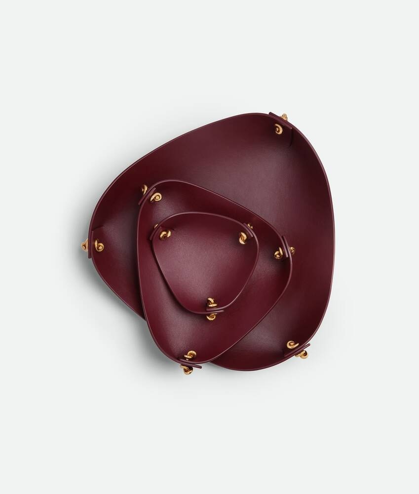 Bottega Veneta Bandeja grande de piel con nudos metálicos Mejor oferta