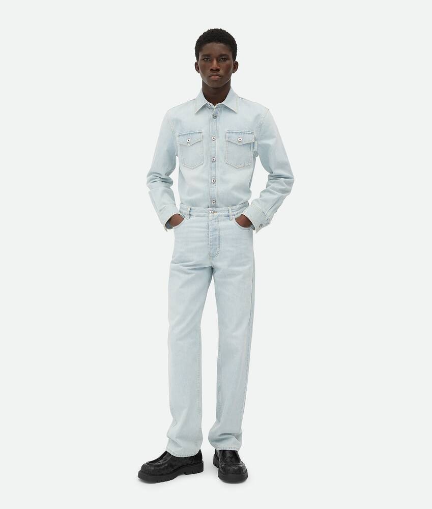 Bottega Veneta Sobrecamisa de denim con efecto muy desteñido Descuento