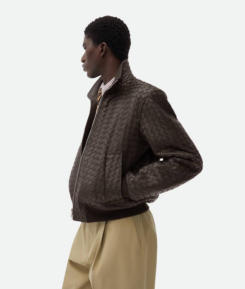 Bottega Veneta Cazadora de piel Intrecciato Liquidación