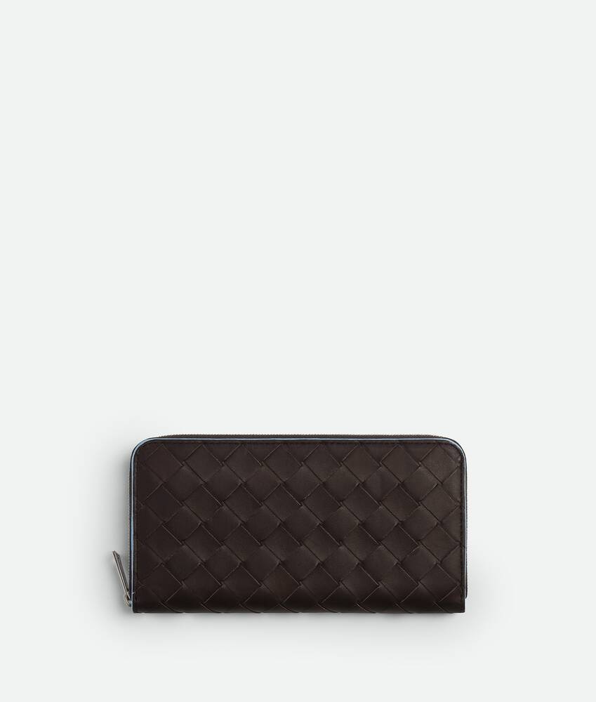 Bottega Veneta Cartera con cremallera en el contorno Intrecciato