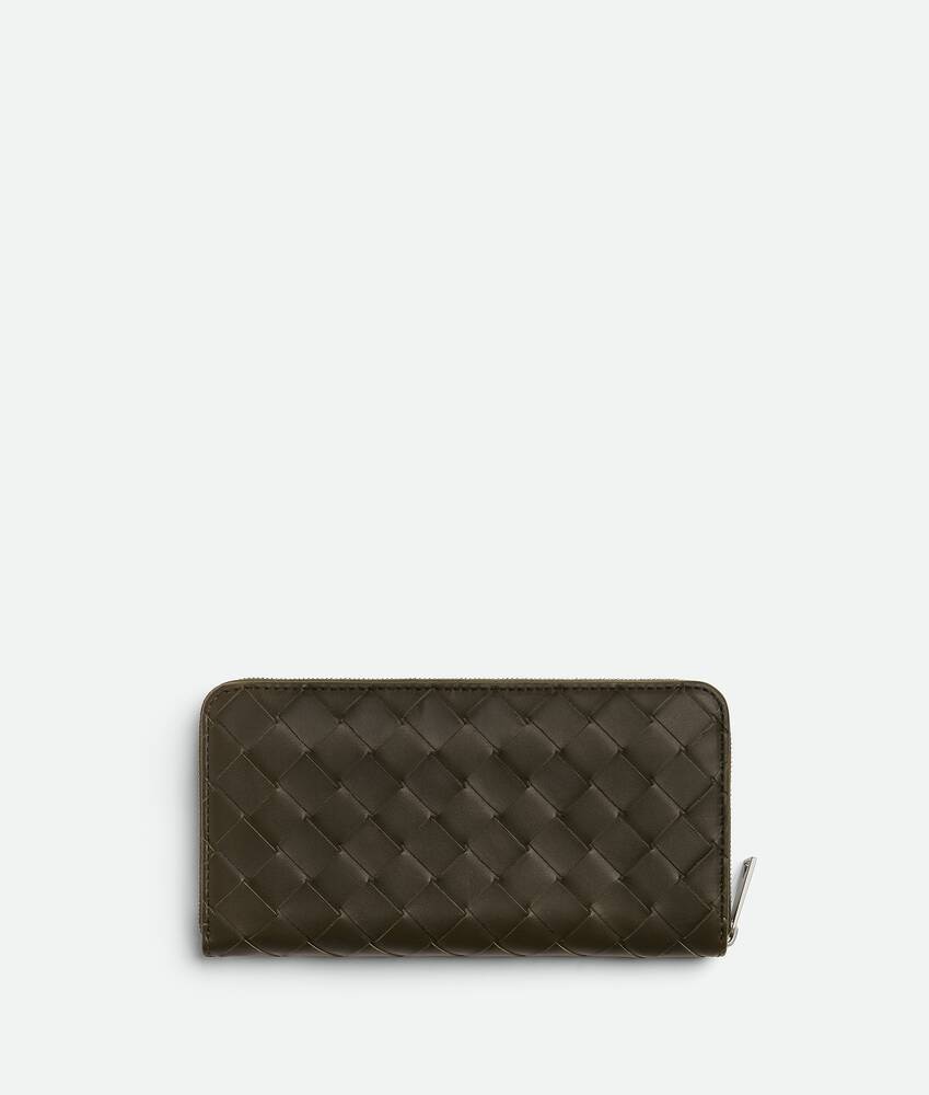 Bottega Veneta Cartera con cremallera en el contorno Intrecciato Promoción por tiempo limitado