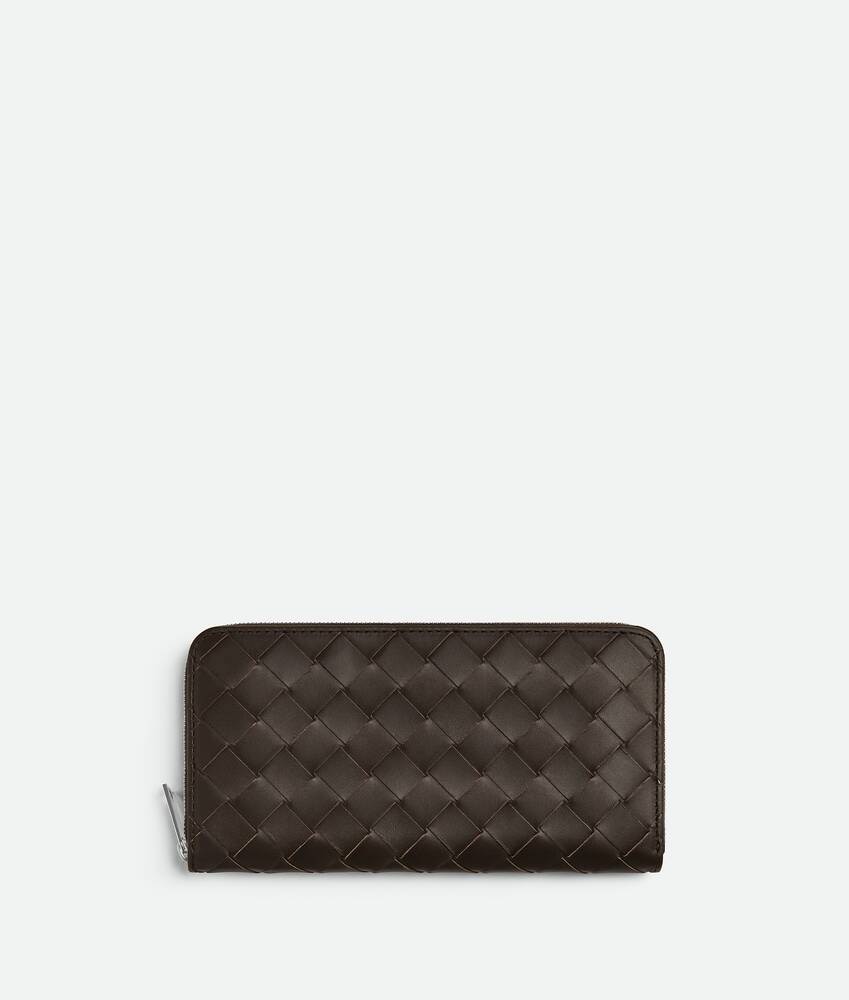 Bottega Veneta Cartera con cremallera en el contorno Intrecciato