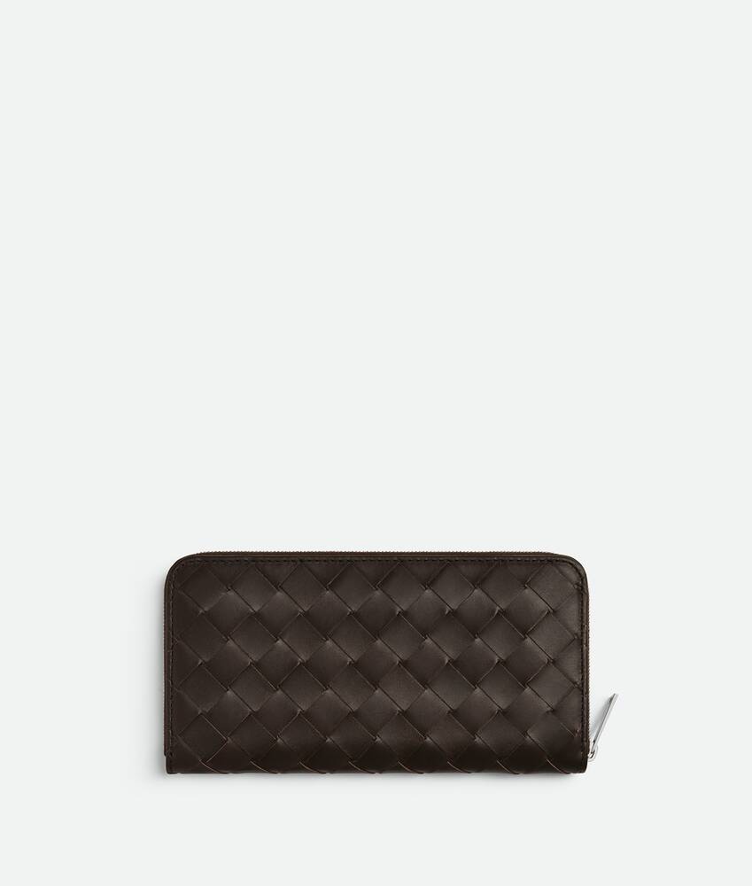 Bottega Veneta Cartera con cremallera en el contorno Intrecciato Solo hoy