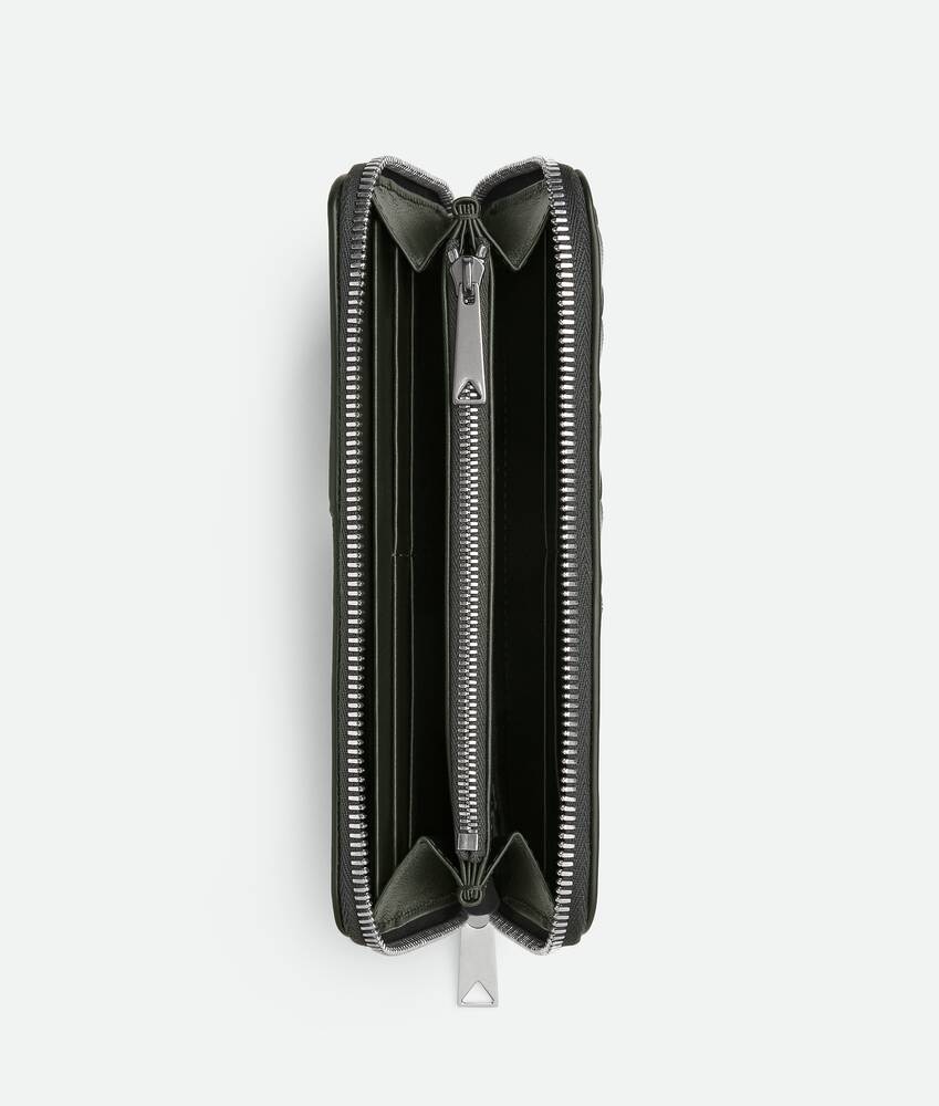 Bottega Veneta Cartera Intrecciato Diagonal con cremallera en el contorno Oferta especial de fábrica