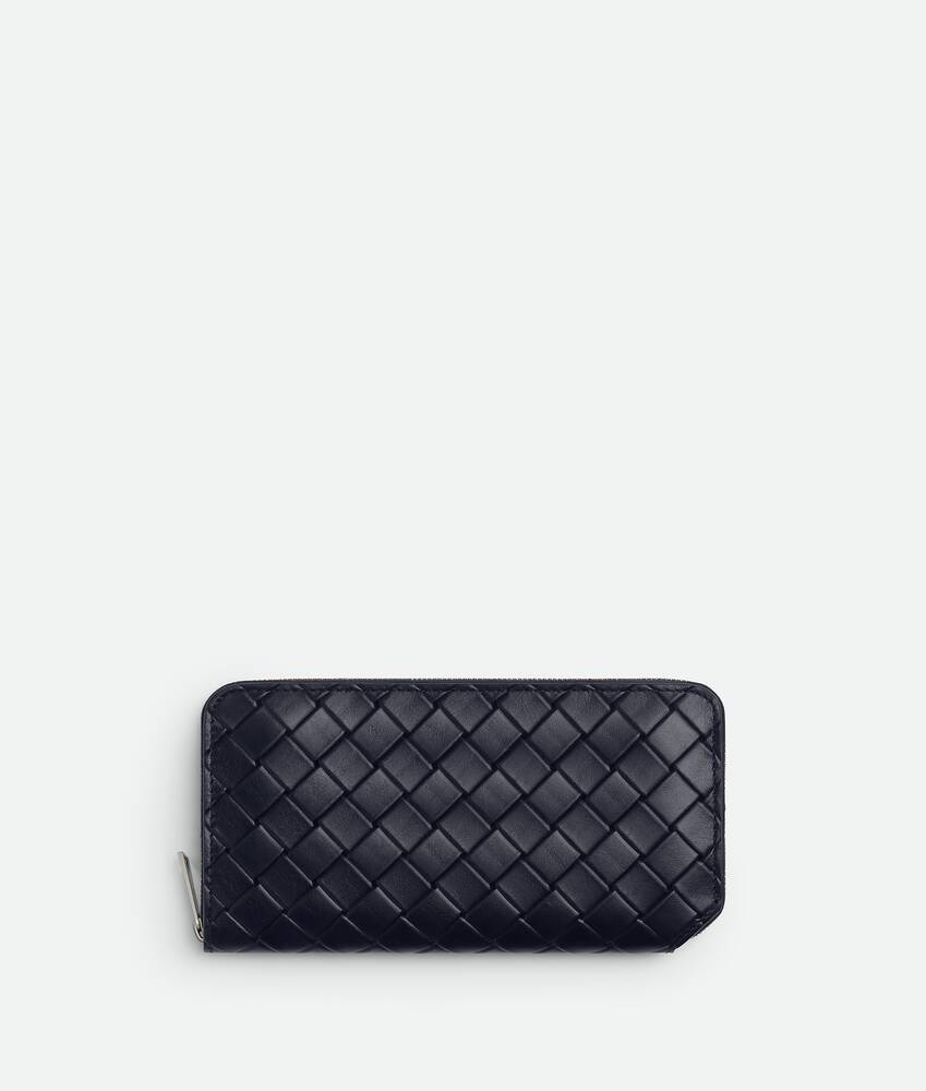 Bottega Veneta Cartera Intrecciato Stamp con cremallera en el contorno