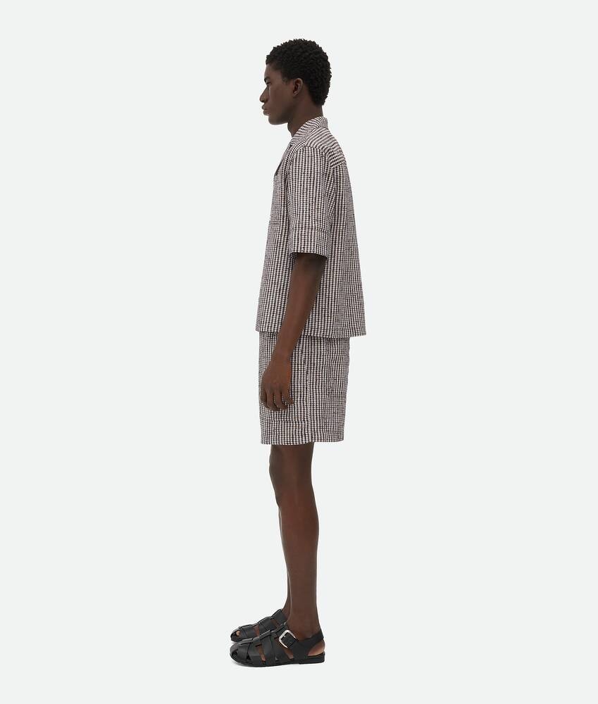 Bottega Veneta Camisa de viscosa texturizada con cuadros Gran oferta