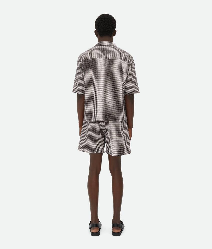 Bottega Veneta Camisa de viscosa texturizada con cuadros Gran oferta