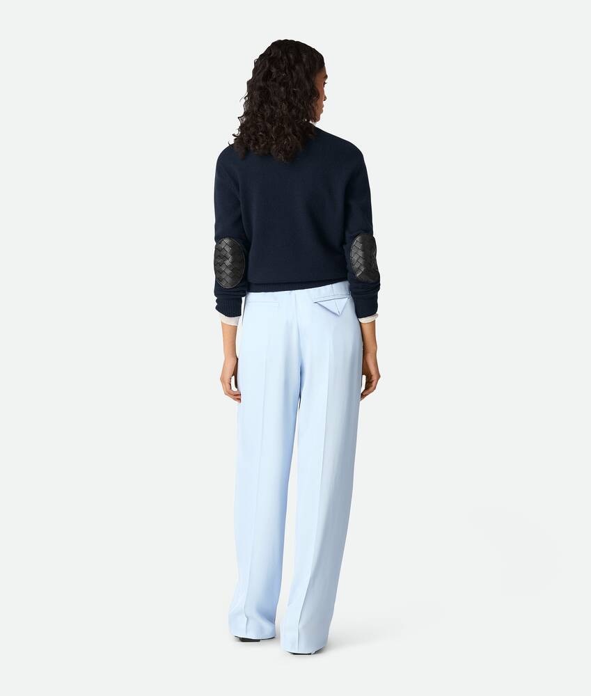 Bottega Veneta Pantalones rectos de sarga de seda y viscosa Rebajas top