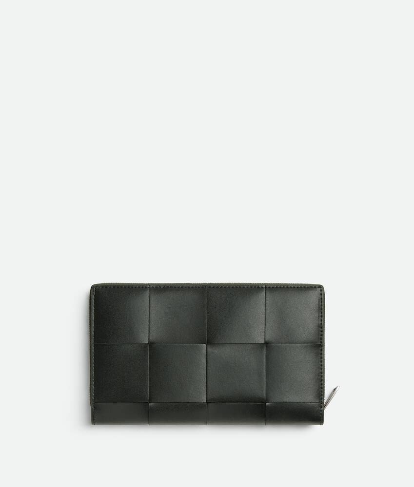 Bottega Veneta Cartera con cremallera en el contorno Cassette Tienda de fábrica