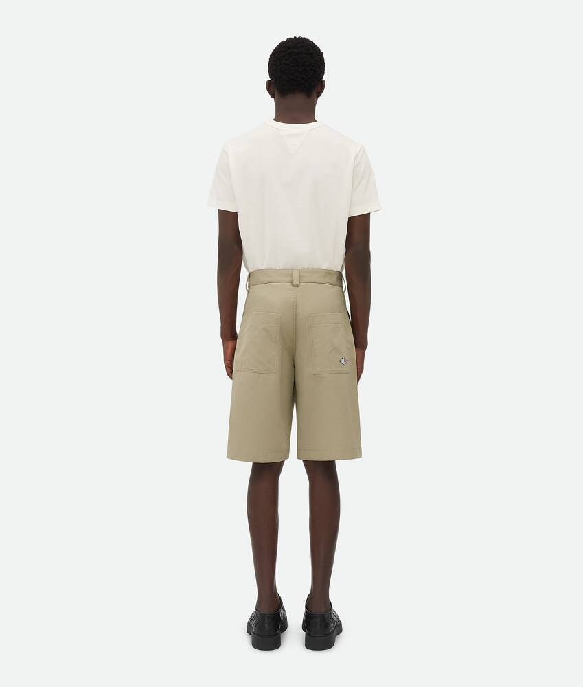 Bottega Veneta Pantalones cortos de sarga de algodón ligera Descuento