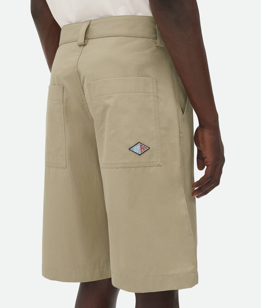 Bottega Veneta Pantalones cortos de sarga de algodón ligera Descuento