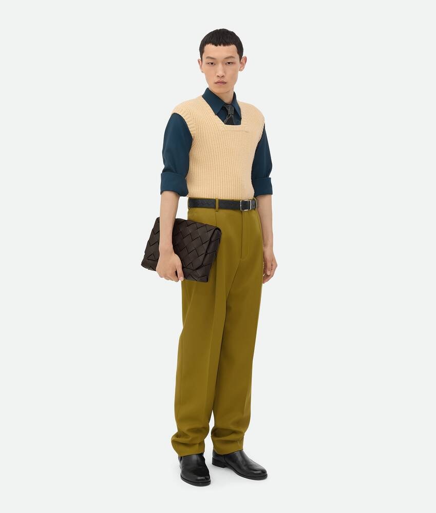 Bottega Veneta Pantalones de lana grain de poudre Oferta especial
