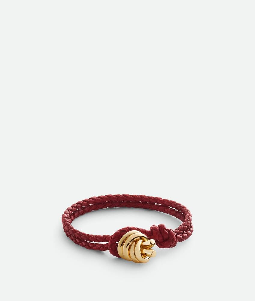 Bottega Veneta Pulsera Knot de piel Oferta especial