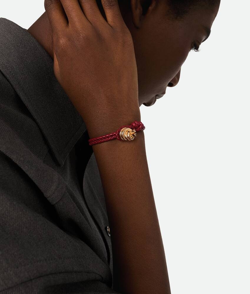 Bottega Veneta Pulsera Knot de piel Oferta especial