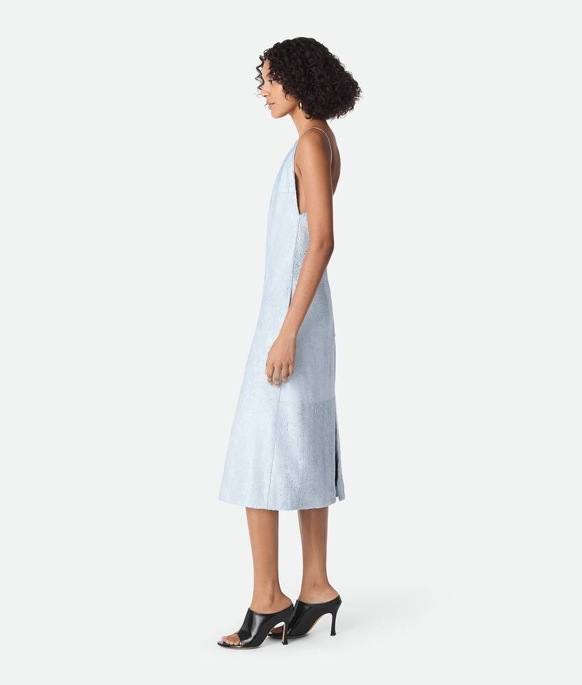 Bottega Veneta Vestido de charol con flecos Rebajas baratas
