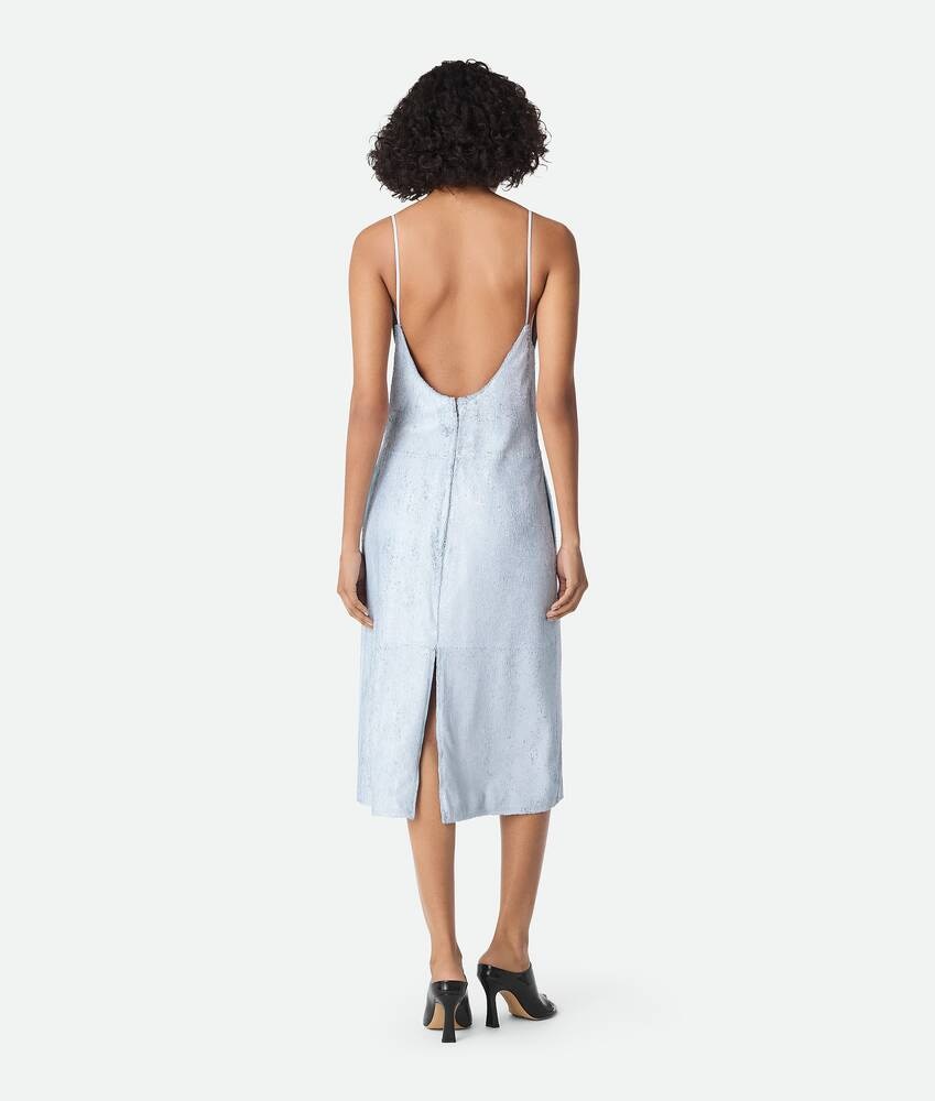 Bottega Veneta Vestido de charol con flecos Rebajas baratas