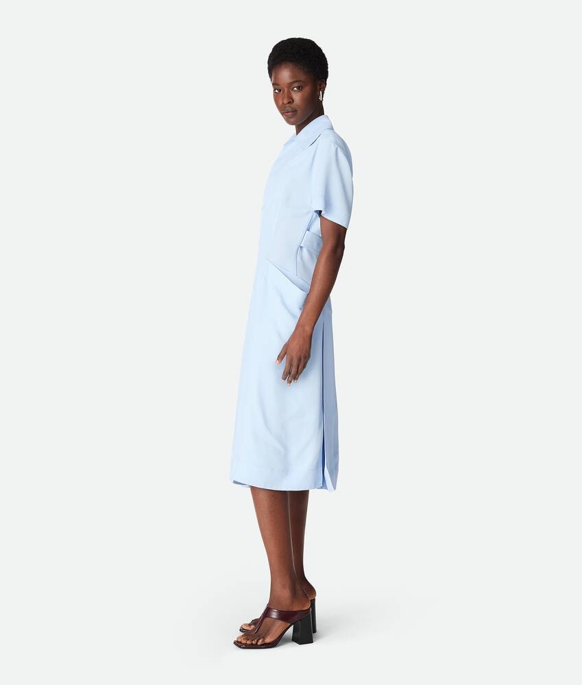 Bottega Veneta Vestido de sarga de seda y viscosa Los más vendidos