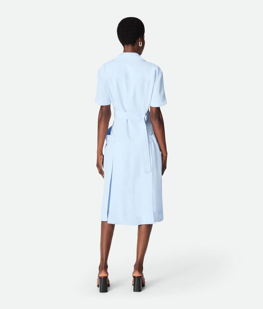 Bottega Veneta Vestido de sarga de seda y viscosa Los más vendidos