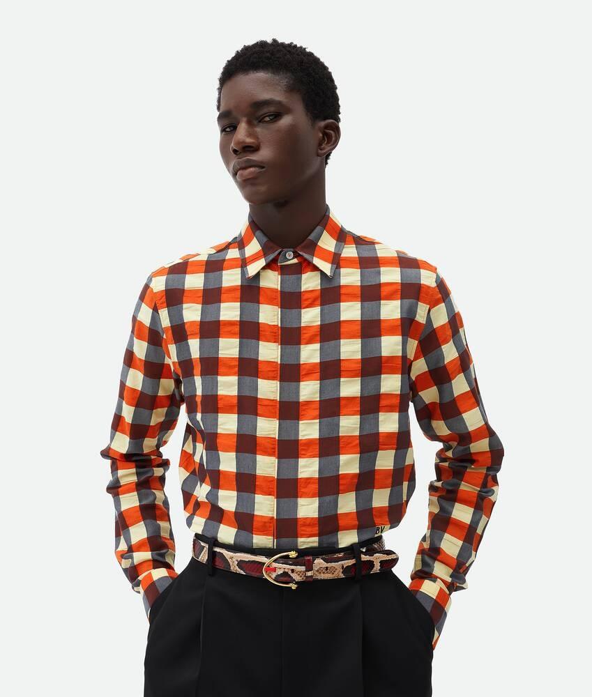 Bottega Veneta Camisa de guinga de algodón