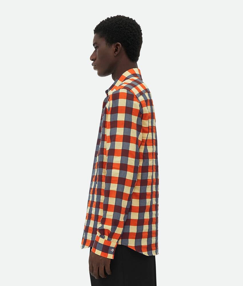 Bottega Veneta Camisa de guinga de algodón Tienda