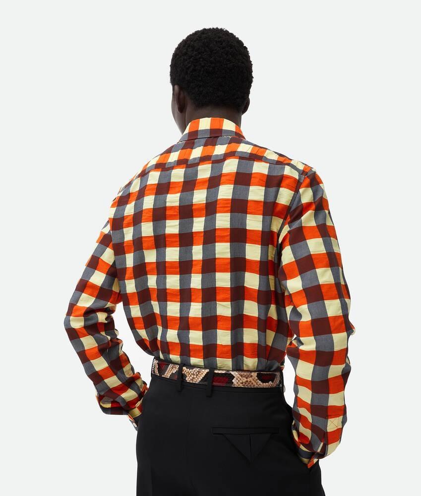 Bottega Veneta Camisa de guinga de algodón Tienda