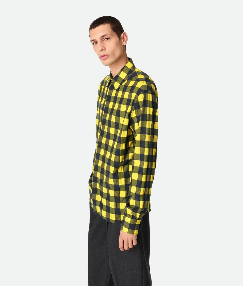 Bottega Veneta Camisa de guinga de algodón Mejor oferta