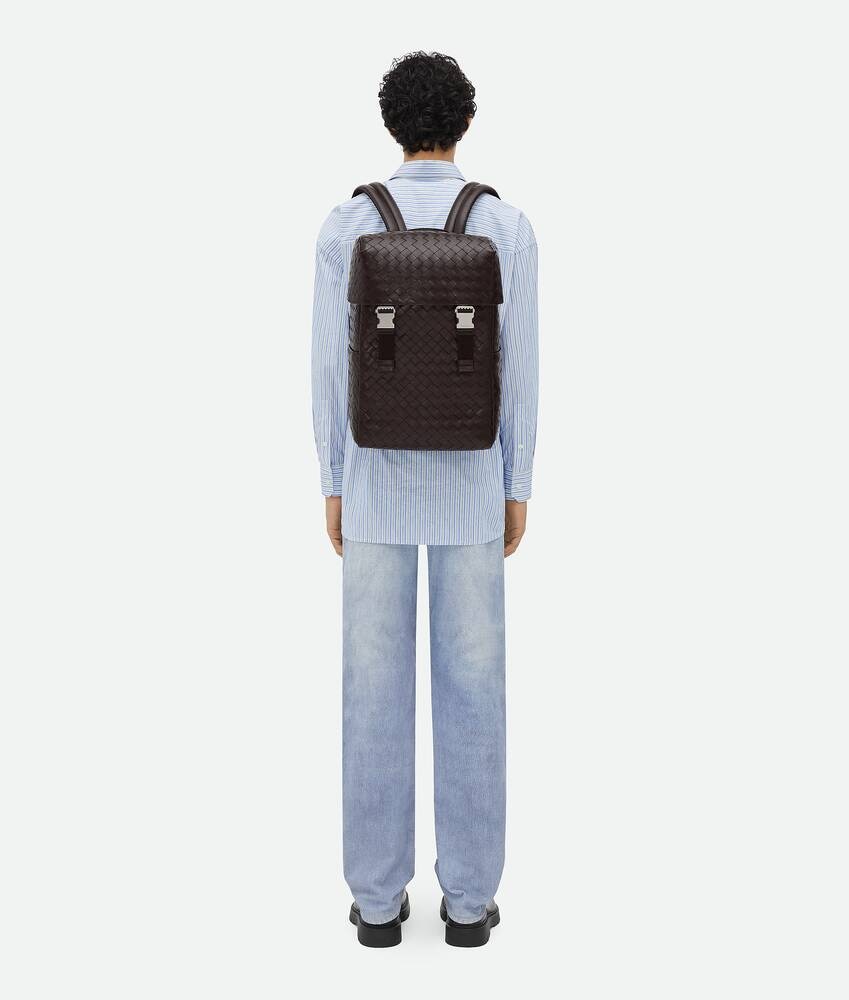 Bottega Veneta Mochila Intrecciato con solapa Outlet