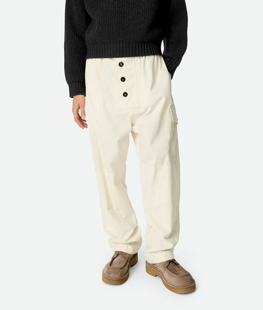 Bottega Veneta Pantalones de sarga de algodón ligero Rebajas