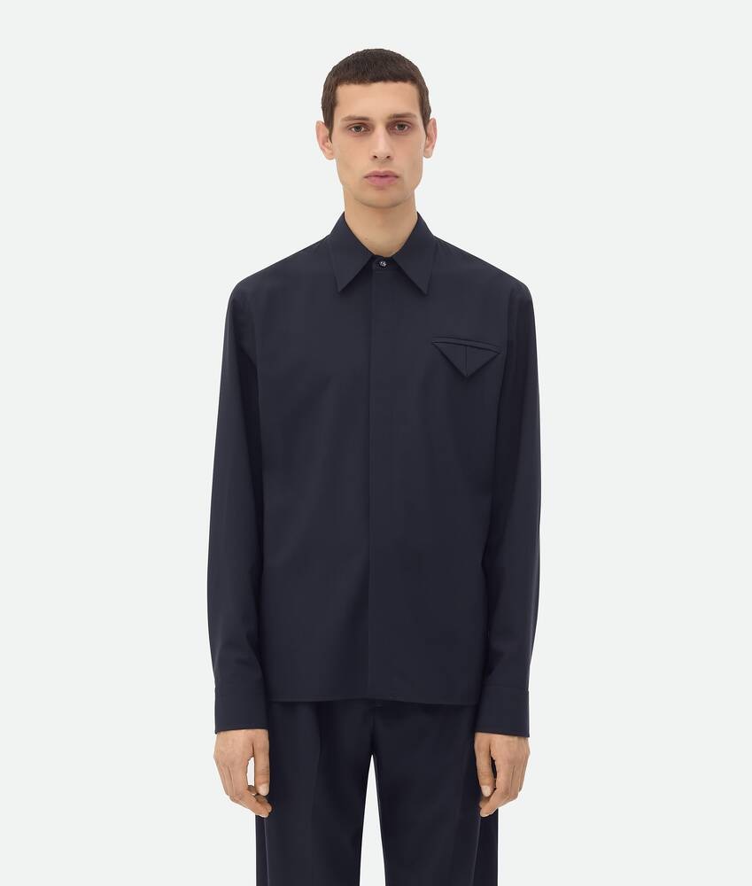 Bottega Veneta Camisa de lana fina Ventas relámpago