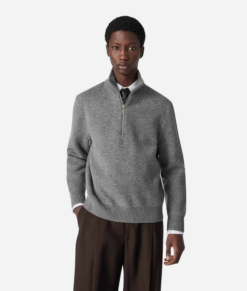Bottega Veneta Jersey de cachemira compacta con cierre de cremallera