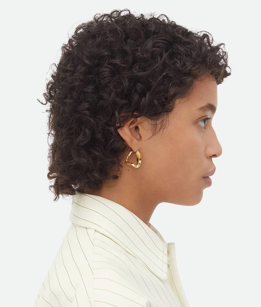 Bottega Veneta Pendientes Hoop Twist Triangle Pequeños ÚLTIMAS EDICIONES