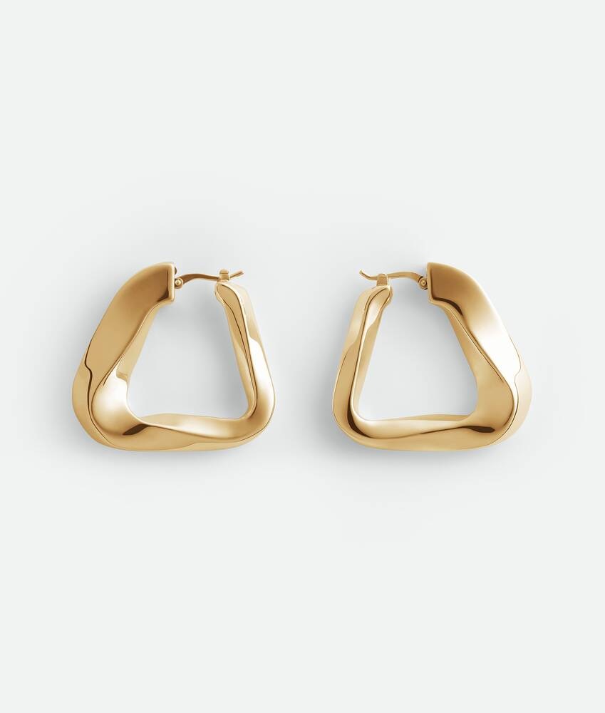 Bottega Veneta Pendientes Hoop Twist Triangle Grandes Último día