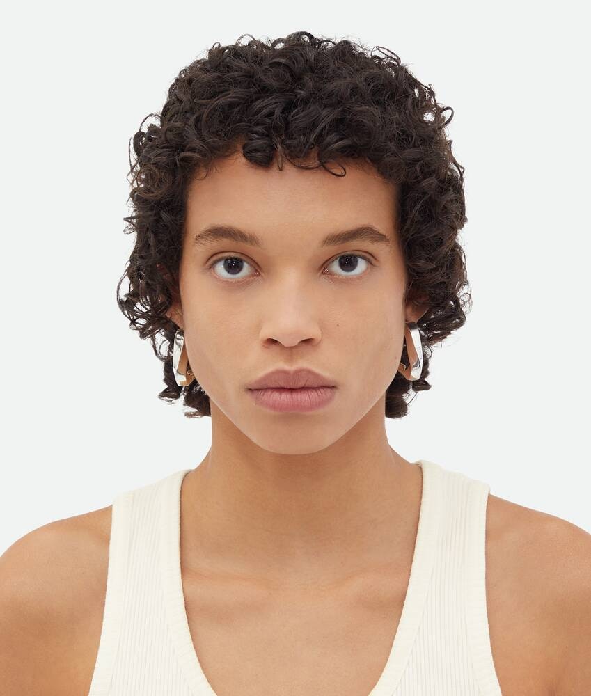 Bottega Veneta Pendientes Hoop Twist Triangle Grandes Precio de fábrica