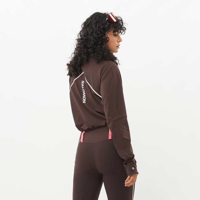 Salomon Sense Aero Hybrid Cropped - Prenda intermedia de media cremallera para mujer Descuentos del mes