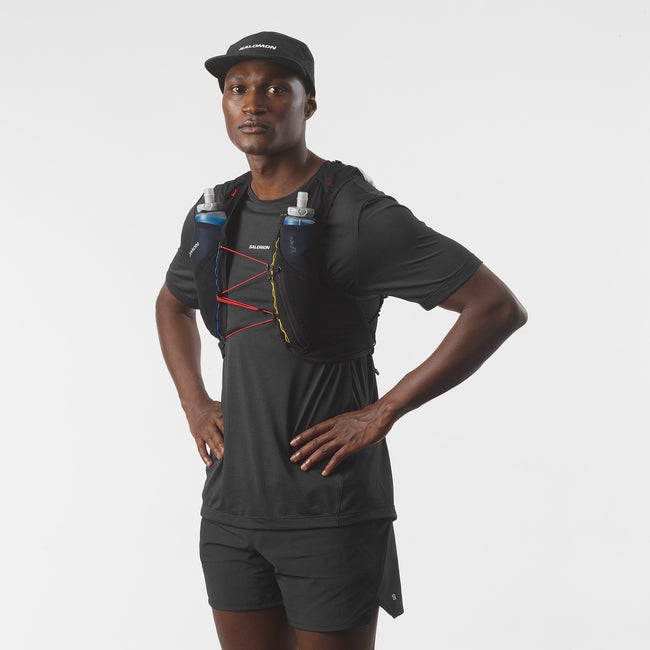 Salomon Adv Skin 5 Race Flag - Chaleco de running unisex con bidones incluidos