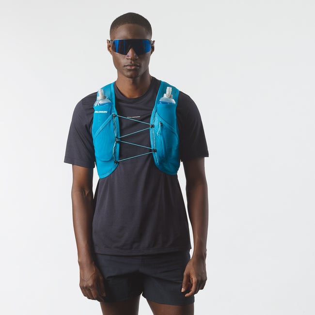 Salomon Active Skin 4 - Chaleco de running unisex con bidones incluidos