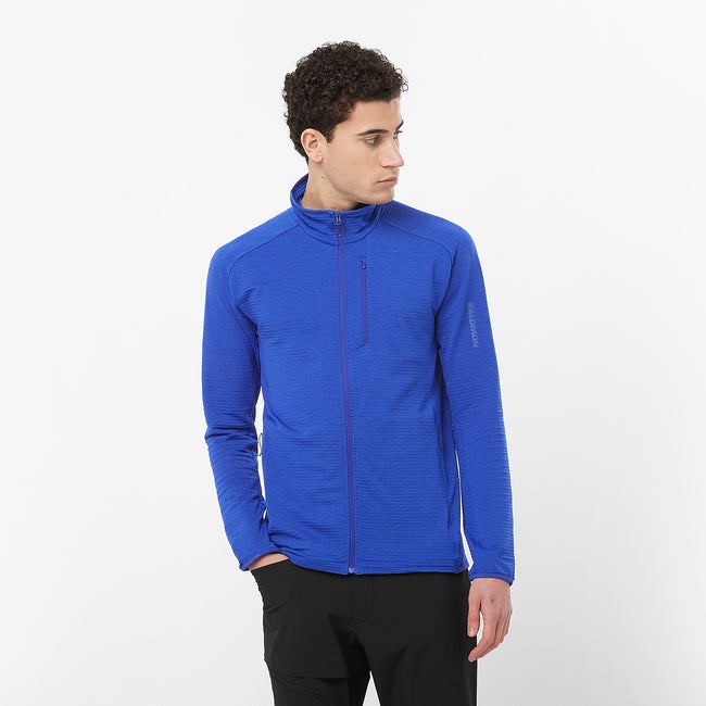 Salomon Essential Lightwarm - Chaqueta intermedia de cremallera completa para hombre