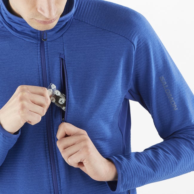 Salomon Essential Lightwarm - Chaqueta intermedia de cremallera completa para hombre Ofertas