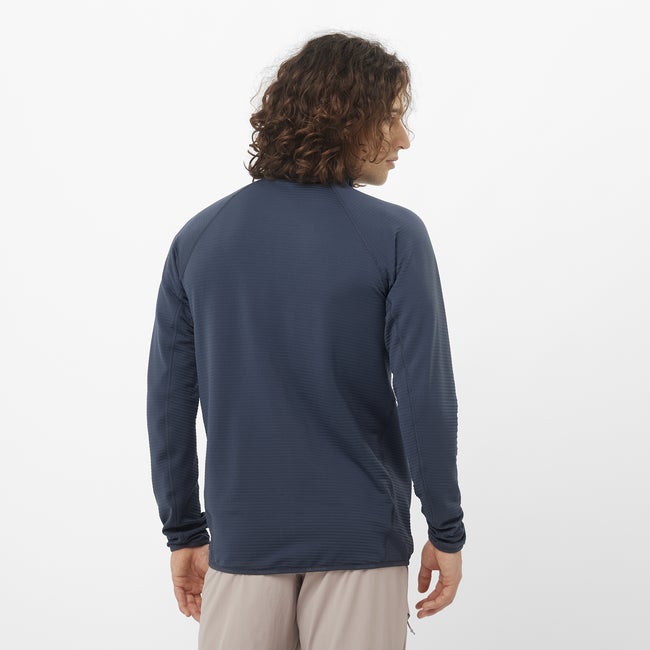 Salomon Essential Lightwarm - Chaqueta intermedia de cremallera completa para hombre Descuento por venta flash