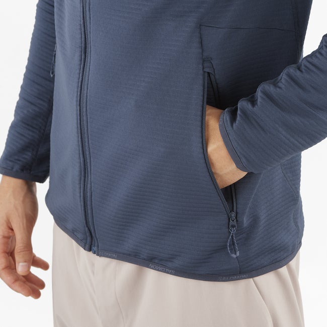 Salomon Essential Lightwarm - Chaqueta intermedia de cremallera completa para hombre Descuento por venta flash