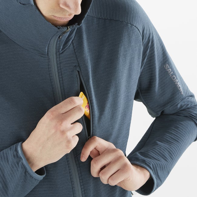 Salomon Essential Lightwarm - Chaqueta intermedia con capucha para hombre Rebajas de fin de temporada
