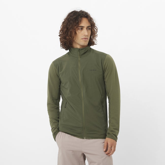 Salomon Essential Lightwarm Hybrid - Chaqueta intermedia de cremallera completa para hombre Precio ultrabajo