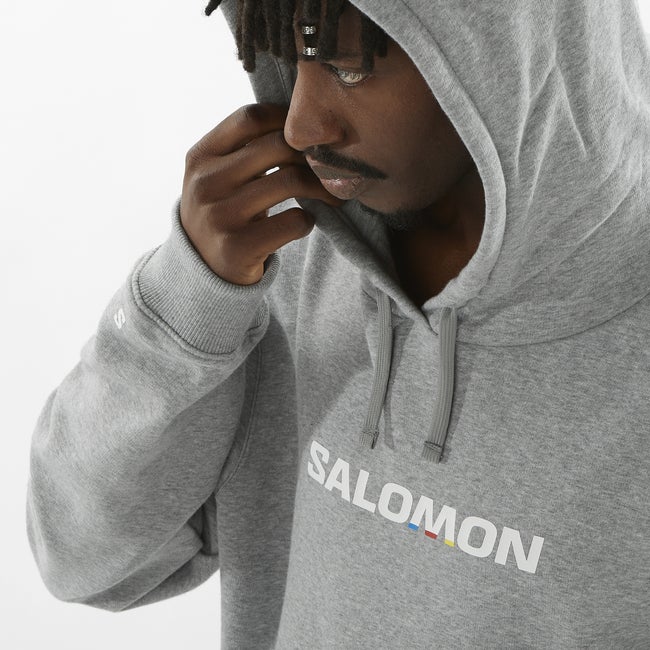 Salomon Salomon Logo Performance - Sudadera con capucha para hombre 2025