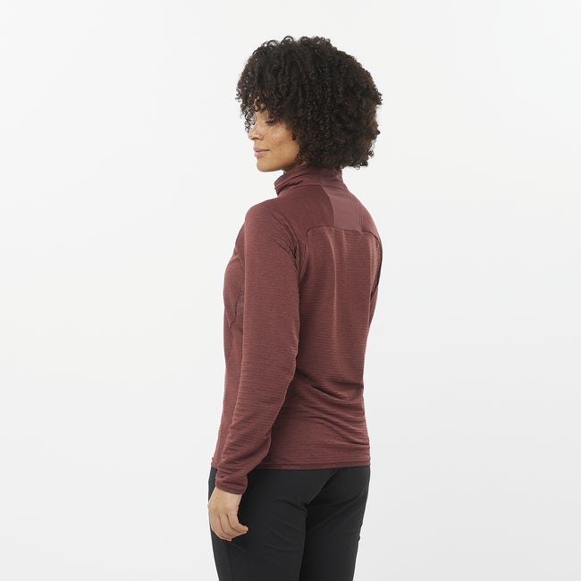 Salomon Essential Lightwarm - Prenda intermedia de media cremallera para mujer Liquidación