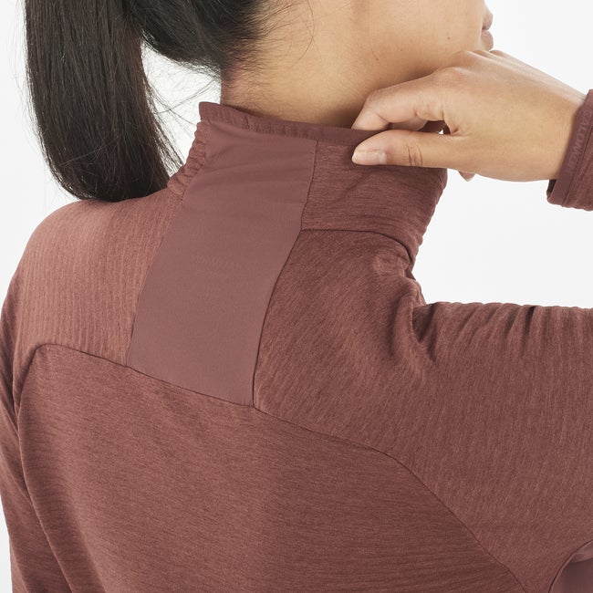 Salomon Essential Lightwarm - Prenda intermedia de media cremallera para mujer Liquidación