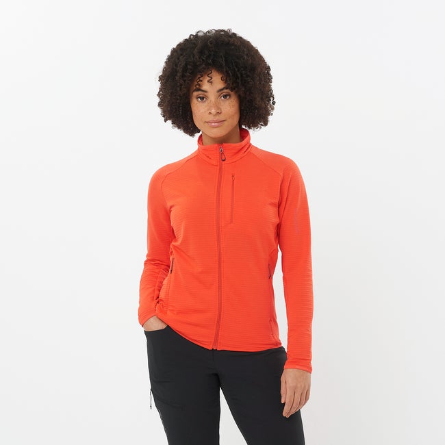 Salomon Essential Lightwarm - Chaqueta intermedia de cremallera completa para mujer