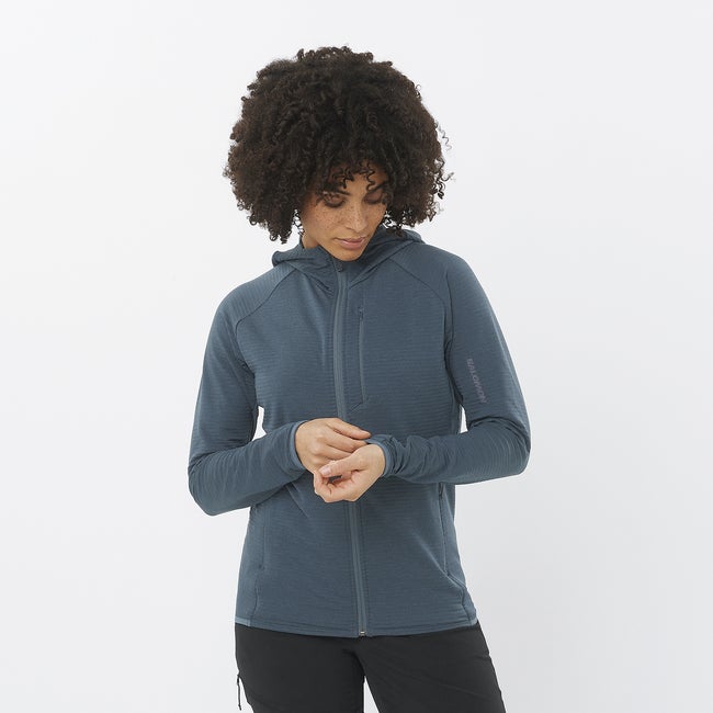 Salomon Essential Lightwarm - Chaqueta intermedia con capucha para mujer Tienda de fábrica
