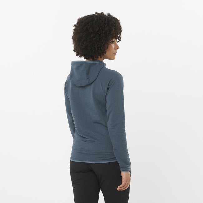 Salomon Essential Lightwarm - Chaqueta intermedia con capucha para mujer Tienda de fábrica